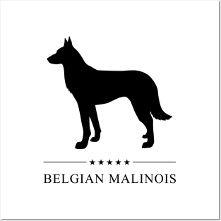 Belgian Malinois Black Silhouette Posters and Art